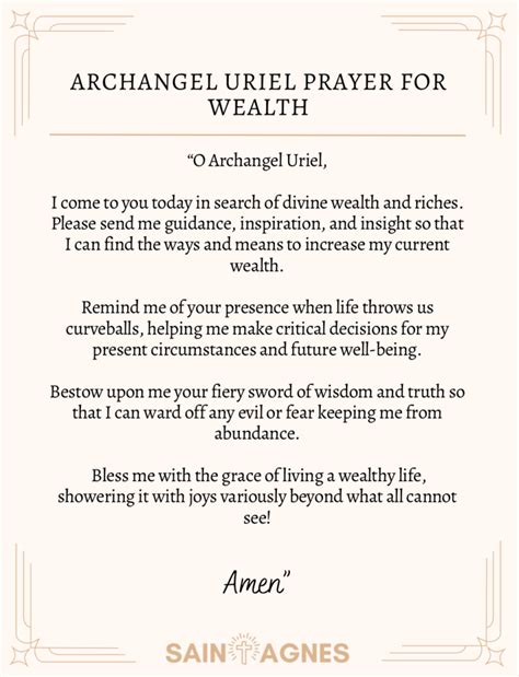 5 Archangel Uriel Prayers: Protection And Wealth