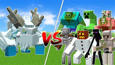 Frostmaw Vs All Mutant Creatures In Minecraft Frostmaw Vs Mutant Mobs