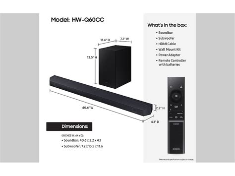 Q Series 3 1 2ch Dolby Atmos Soundbar W Q Symphony Hw Q60cc Home Theater Hw Q60cc Za