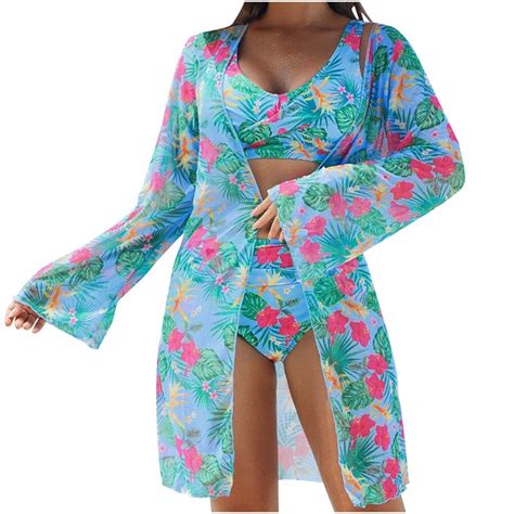 Royal Blue Micro Bikini Sets For Juniors Floral Sexy Hawaiian Seamless Triangle 2 Piece With