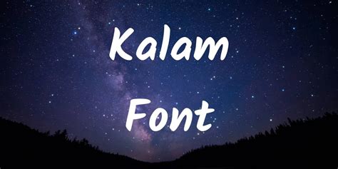 Kalam Font Free Download