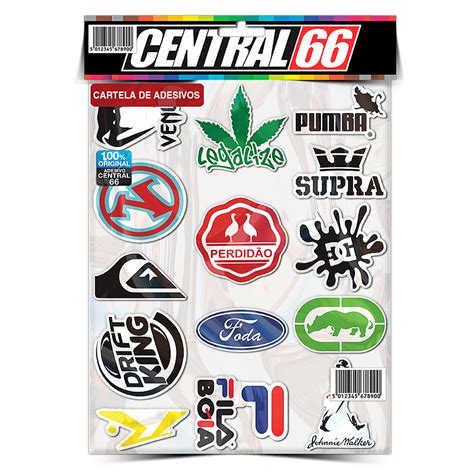 Cartela Individual Tuning M P Adesivos Stickers Central