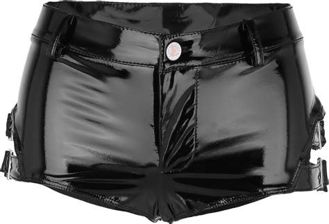 Iefiel Damen Hotpants Booty Shorts Low Rise Pantys Unterw Sche Schwarz