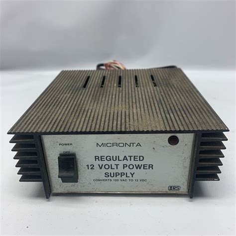 Micronta Regulated 12 Volt Power Supply Converts 120 VAC To 12 Etsy