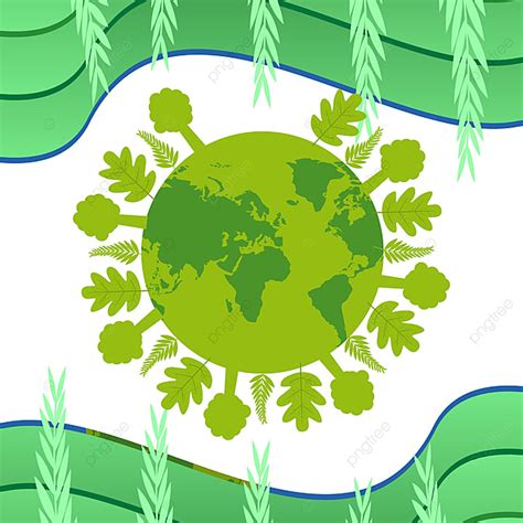 Gambar Vector Tree Design Globe Latar Belakang Dunia Hari Bumi Vektor