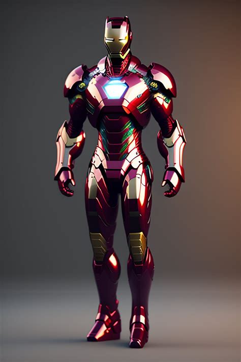 Lexica Ironman Suit Style Sword Full Shot Front View 3d Render