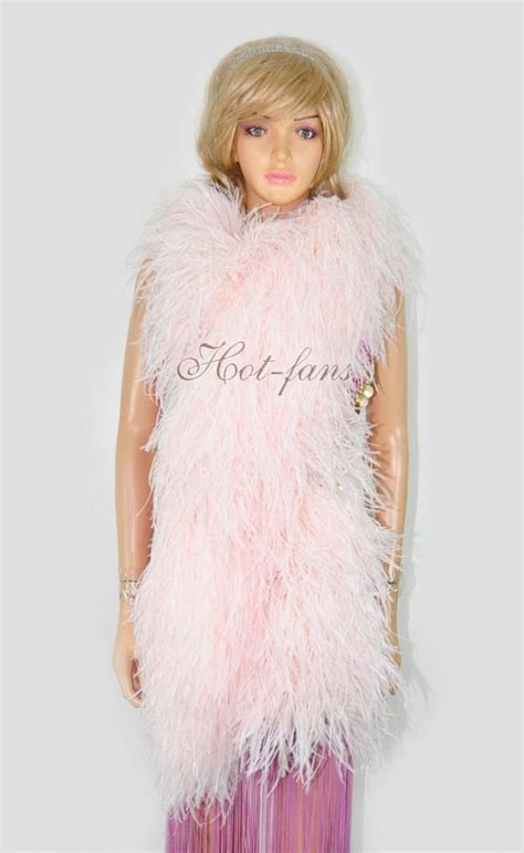 20 Ply Blush Ostrich Feather Boa 71 180 Cm Long Luxurious And Fluffy