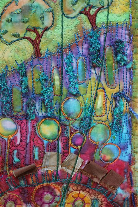 Close Up Detail Of Fiber Art Piece Wish I Was This Talented