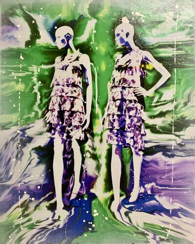 Twins For Ever By George Maxwell 2017 Other Media Acrylic Graffiti