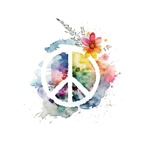 Flower Power Peace Symbol Wallpaper Buy Online Happywall