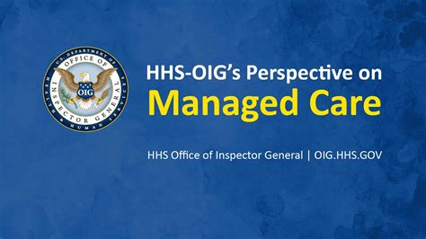 Hhs Oigs Perspective On Managed Care Potential Risks And Concerns Youtube