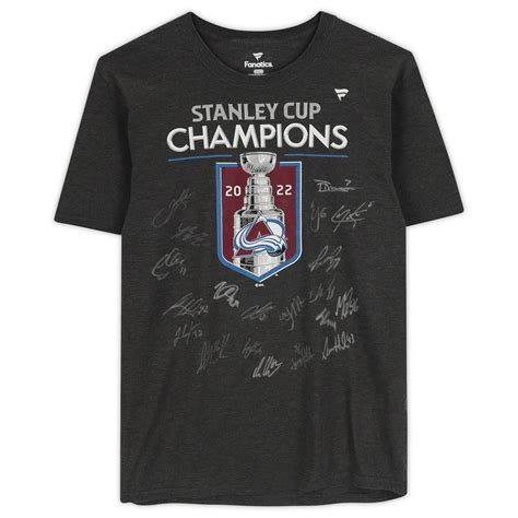 Colorado Avalanche Autographed 2022 Stanley Cup Champions Locker Room T