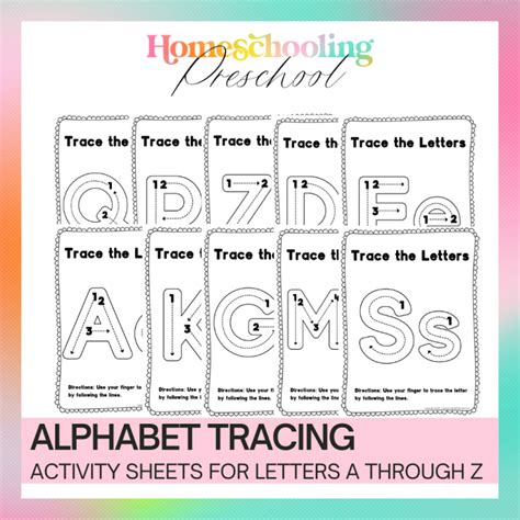 Preschool Alphabet Tracing Activities - Homeschooling Preschool