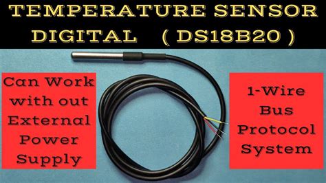 Digital Temperature Sensor Ds18b20 Digital Thermometer Temperature Sensor Youtube