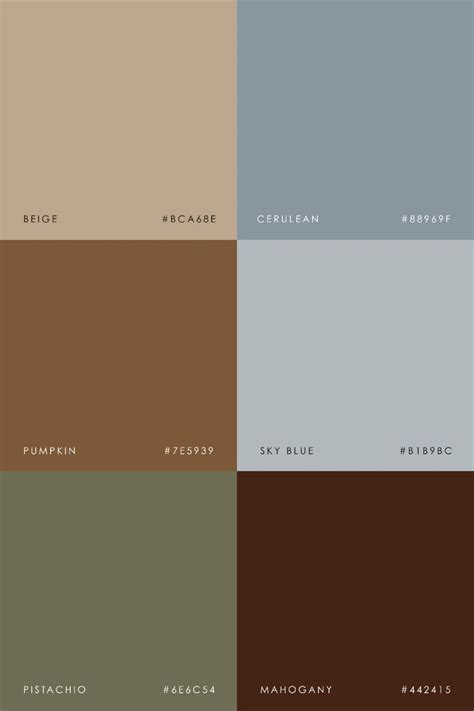 Earthy Tones Color Palette Aesthetic Vintage Colour Palette Earthy