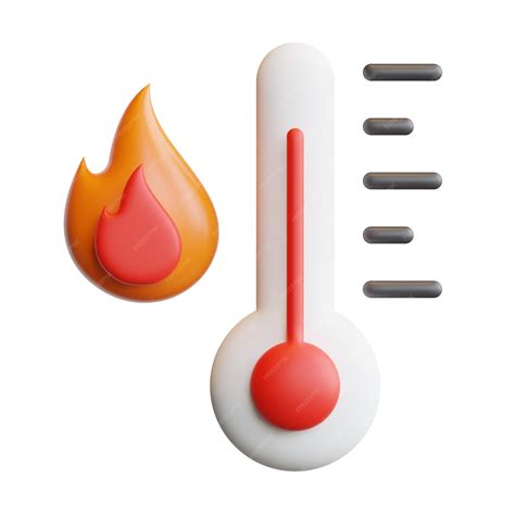 premium psd  high temperature weather concept high quality render