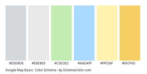 Google Map Basic Color Scheme » Brand and Logo » SchemeColor.com