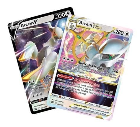 Kit Carta Pokémon Arceus Vmax E Arceus V Astros Cintilantes