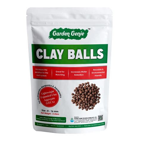 Garden Genie Clay Balls For Plants 3 Liters Hydrotons Leca Balls For