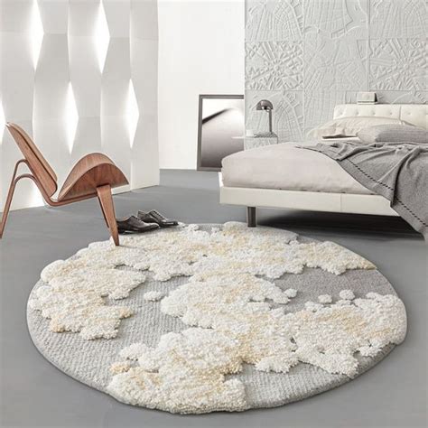 Tapis D Motifs Abstraits De Style Nordique Laine Tapis Rond De