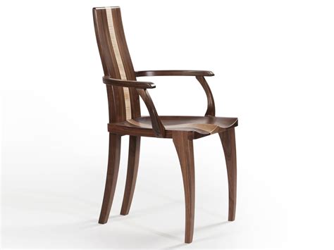 Armchair Dining Chair With Arms Captains Chair Solid Walnut Wood