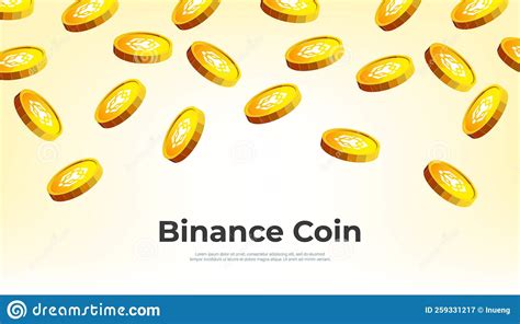 Gold Binance Coin Bnb Falling From The Sky Bnb Cryptocurrency Concept