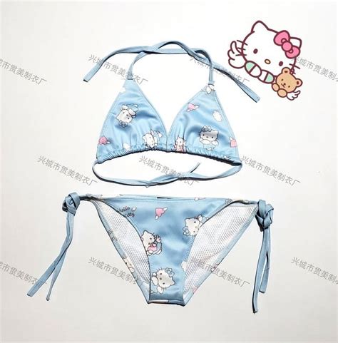 Anime Cinnamoroll My Melody Bikini Swimsuit Sanrioed Kawaii Kuromi Bra