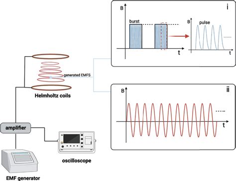 Scheme of electromagnetic fields generation system. An electromagnetic ...