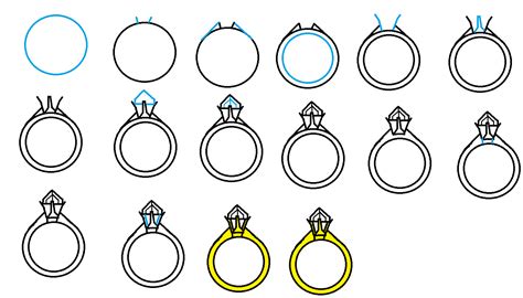 How To Draw A Diamond Ring Easy Free Step By Step Drawing Tutorial For