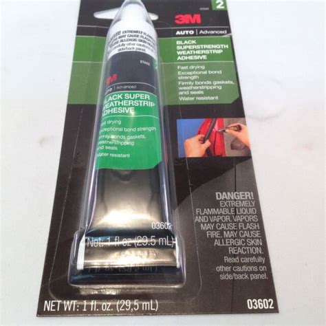 3m 03602 Black Super Weatherstrip Adhesive 1 Oz Tube For Sale