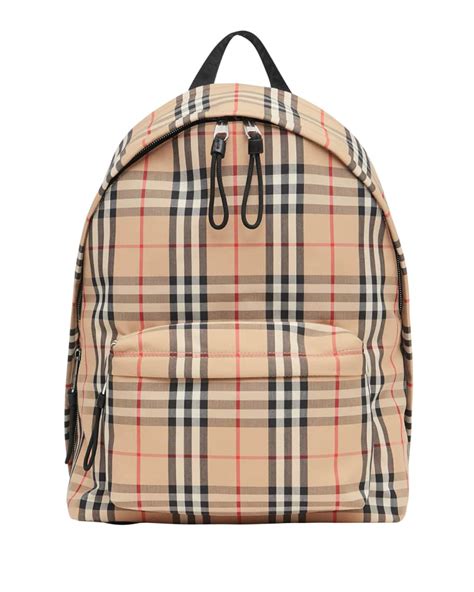 Burberry Men S Vintage Check Backpack Neiman Marcus