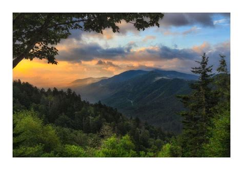 Sunrise at Newfound Gap Great Smoky Mountains National Park, Landscape ...