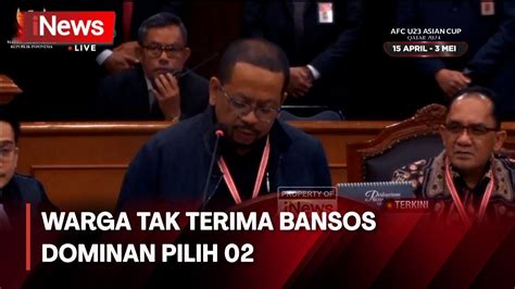 Saksi Prabowo Gibran Paparkan Tak Ada Hubungan Bansos Dengan Kemenangan