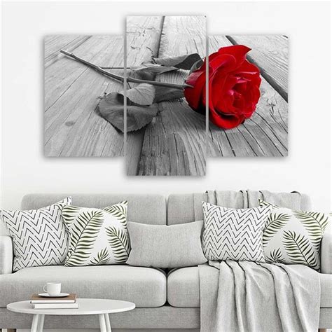 Stories Tlg Leinwandbilder Set Red Rose Wayfair De