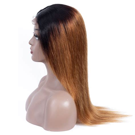 Lumiere 1b30 Ombre Straight 4x4 Lace Closure Wigs Virgin Human Hair W Lumiere Hair