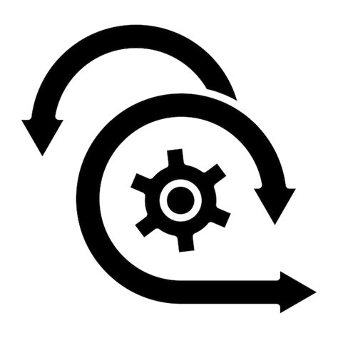 Ilustraci N En Negro S Lido De Scrum Glyph Vector Premium