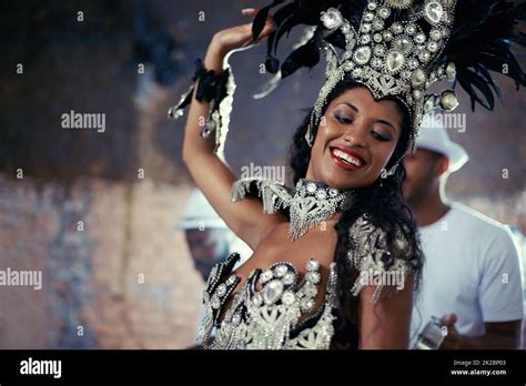 For The Joy Of Samba Shot Of A Beautiful Samba Dancer And Her Band