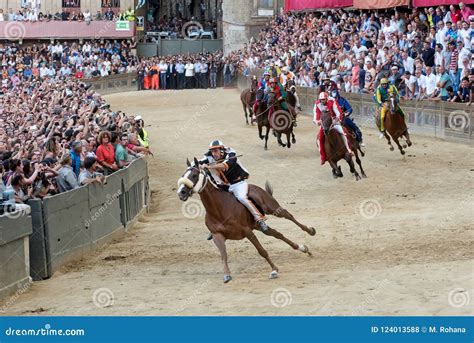 The Famous Horse Race `Palio Di Siena` Editorial Stock Photo - Image of ...