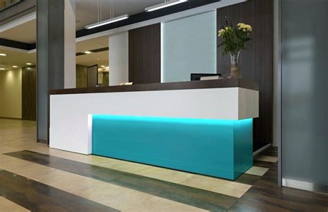 Led light Hotel Reception Desk Bespoke Reception Counter for sale ...