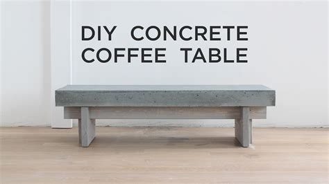 Diy Coffee Table With A Concrete Top Youtube