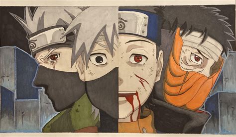 Fã De Naruto Cria Arte Impressionante Do Kakashi E Obito Utilizando