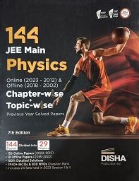 Disha 144 JEE Main Physics Online 2023 2012 Offline 2018 2002