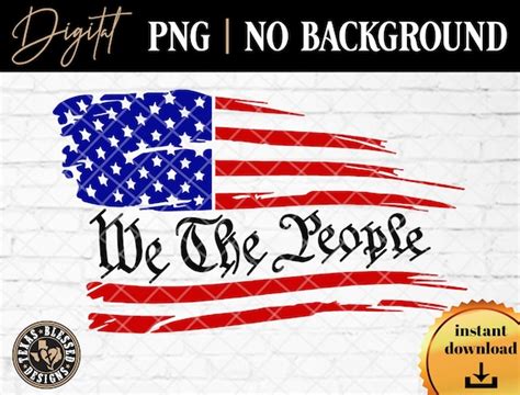 We The People American Flag Color Sublimation Digital File Etsy