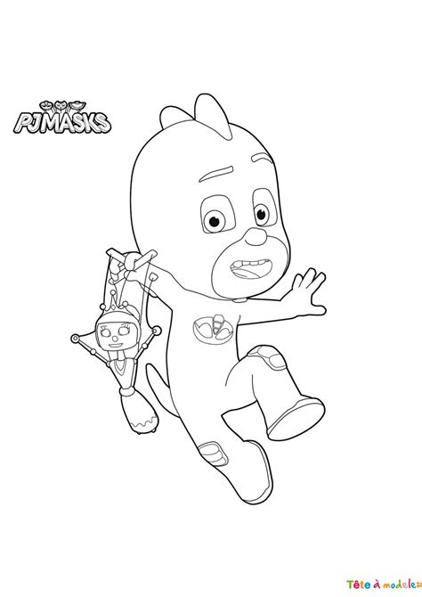 Coloriage De Gluglu Des Pyjamasques Imprimer Avec T Te Modeler