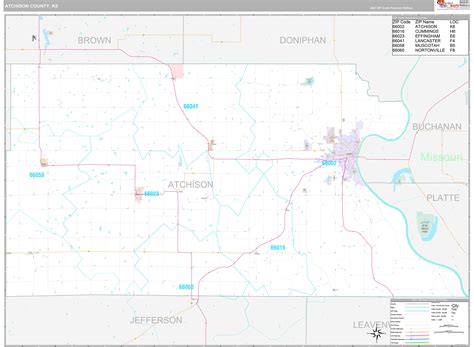 Atchison County Ks Wall Map Premium Style By Marketmaps