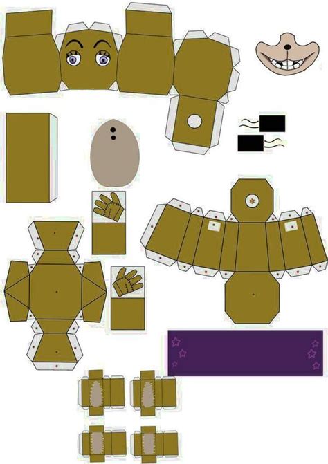 Fnaf Papercraft Monty Parte Dibujos Para Armar Arte Del Origami