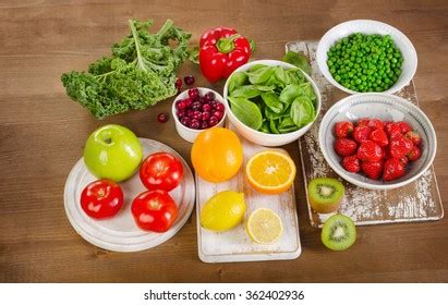 Natural Sources Vitamin C Top View Stock Photo 362402936 | Shutterstock