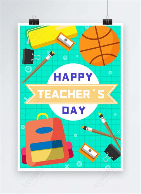 Teachers day celebration green poster template template image_picture free download 466687841 ...