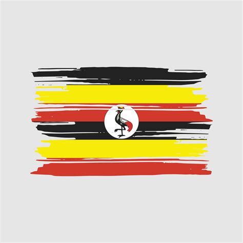 Uganda Flag Brush Vector. National Flag Design 11429247 Vector Art at Vecteezy