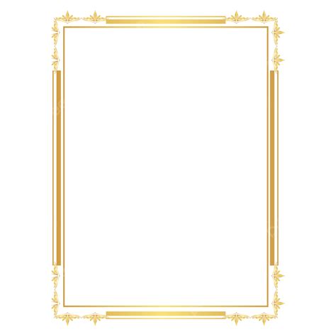 Golden Rectangle Frame Vector Art Png Rectangle Golden Border Frame